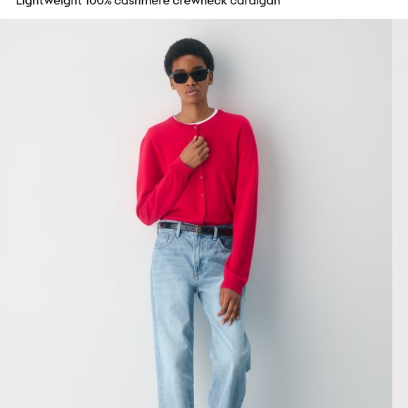 Aritzia Sweaters - New Aritzia Essential Cashmere Relaxed Crew Cardigan 100% cashmere sweater